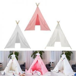 Large Cotton Canvas Kids Teepee Tent Childrens Wigwam Indoor Outdoor Play House