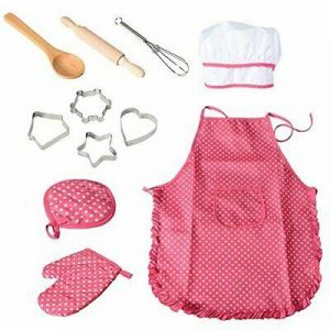 MAR kids store ألعاب تعليميه ومونتيسوري وأخرى  montessori & educational toy Funslane 11 Pcs Kids Cooking and Baking Set with Apron for Girls, Chef Hat,