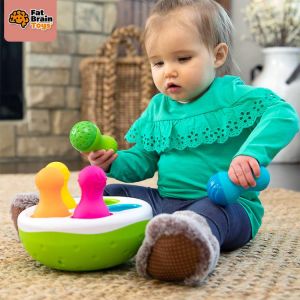 MAR kids store ألعاب تعليميه ومونتيسوري وأخرى  montessori & educational toy Fat Brain Toys Interactive Tumbler Game Spinny Pins Educational Baby Toddler Stacking Toys for Children 1 to 3 Years Old