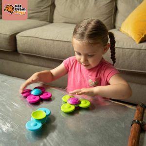 Fat Brain Toys Whirly Squigz 3PCS Baby Spinning Toys Fun Educational Toys For Children