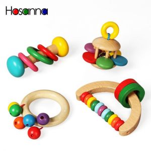 MAR kids store  العاب اطفال خشبيه kids toys Wooden Baby Rattles Grasp Play Game Teething Infant Early Musical Educational Toys for Children Newborn 0-12 months Gift