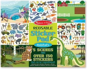 MAR kids store قصص أطفال وكتب أنشطهkids story Melissa & Doug Reusable Sticker Pad: Habitats - 150+ Reusable Stickers