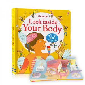 MAR kids store قصص أطفال وكتب أنشطهkids story Usborne Books Look Inside Your Body English Cardboard Story Book for Kids Learning Toys Reading Activity Bedtime Book Montessori