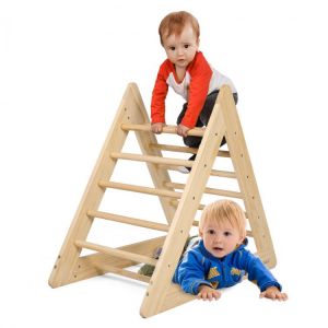 Children Triangle Climbing Ladder Solid Wooden Indoor Gym Activity Kids Home Playground Climber Climbing Frames Kids Gym