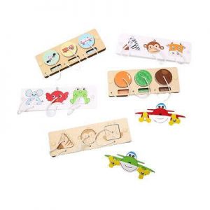 MAR kids store  العاب اطفال خشبيه kids toys Children Busy Board DIY Toys Baby Montessori Sensory Activity Board Accessor~dy