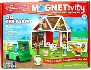 MAR kids store ألعاب تعليميه ومونتيسوري وأخرى  montessori & educational toy Melissa & Doug Magnetivity On The Farm Magnetic Building Play Set Ages 4 To 10