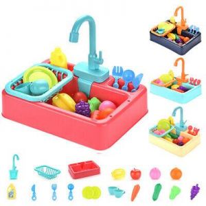 MAR kids store ألعاب تعليميه ومونتيسوري وأخرى  montessori & educational toy مجموعة المطبخ , لعبة حوض الجلي الرائع الكهربائيه .