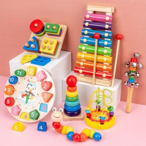 MAR kids store  العاب اطفال خشبيه kids toys Montessori Educational Wooden Toys Baby Development Games Chid Wood Puzzle For Kids Early Learning Baby Toys for Children Gifts