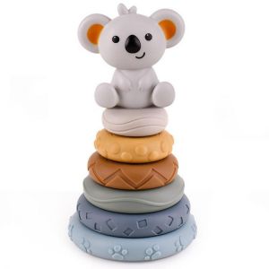 1Set Silicone Soft Building Block Round Shape Koala Silicone Construction Educational Game Toys Montessori Toy for Kids Gifts