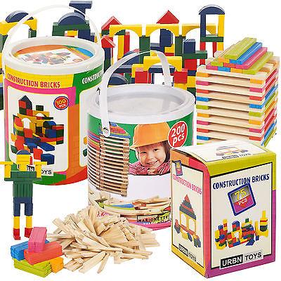 MAR kids store ألعاب تعليميه ومونتيسوري وأخرى  montessori & educational toy Classic Wooden Construction Building Blocks Bricks Kids Toy Pieces Xmas Gift Set